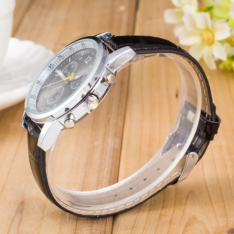 Мужские Цифровые кожаные спортивные часы мужские армейские военные кварцевые с