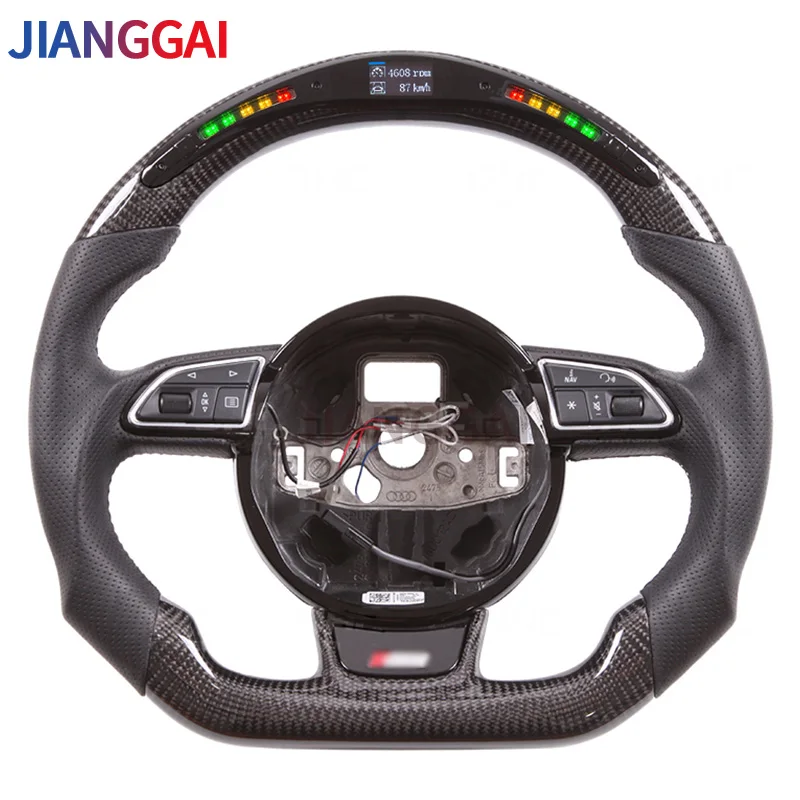 Светодиодный ное Автомобильное рулевое колесо 100% углеродное волокно подходит