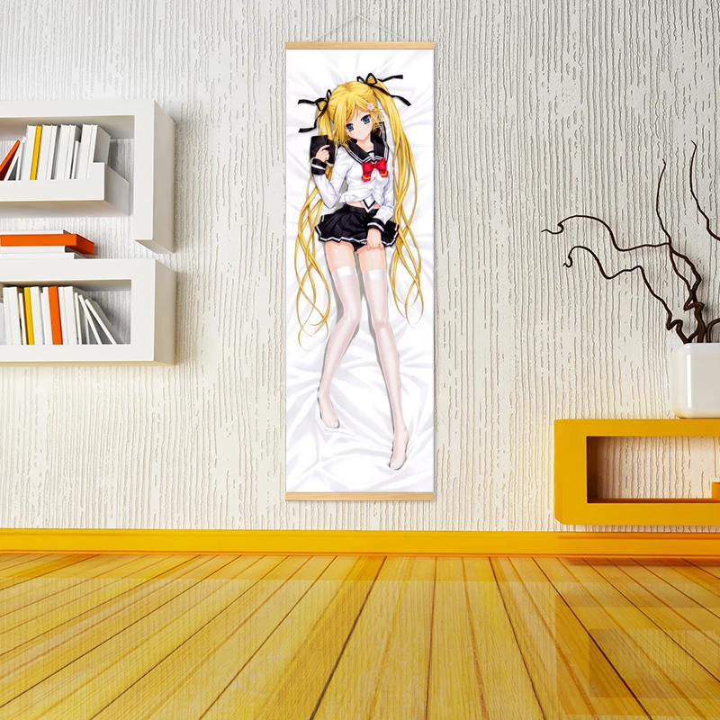 Привлекательные японские фигурки аниме высотой 90 см холщовые принты постеры для