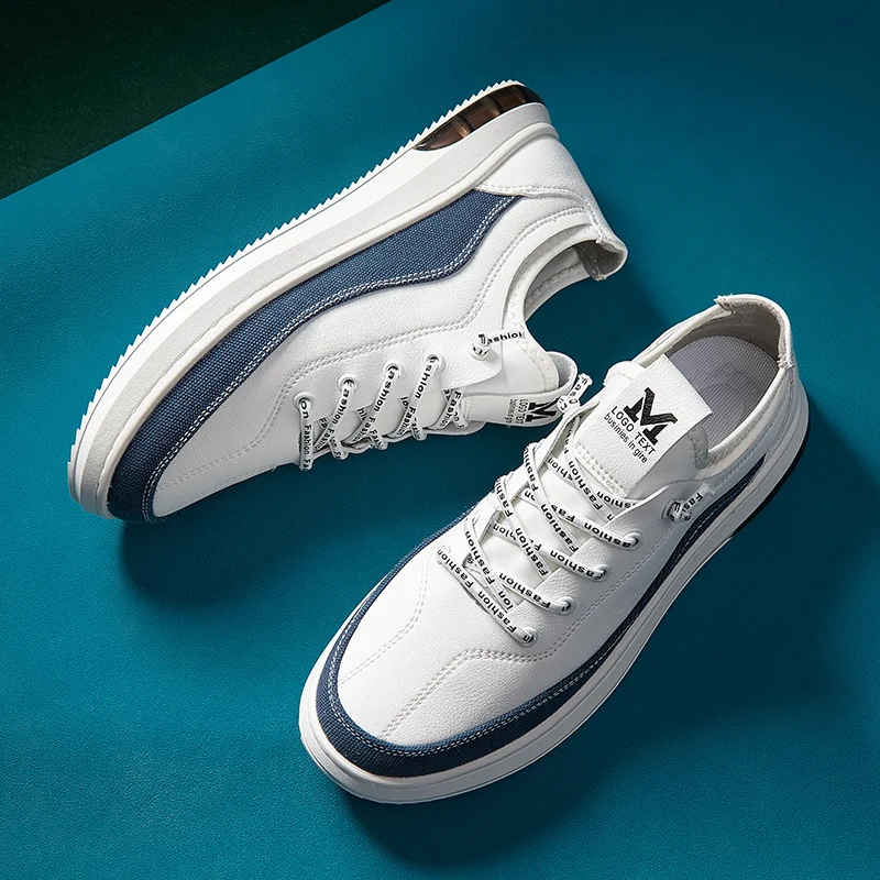 

Men's leather white shoes casual seasons men dress shoes men original luxury fashion sneakers work canvas shoes man loafers