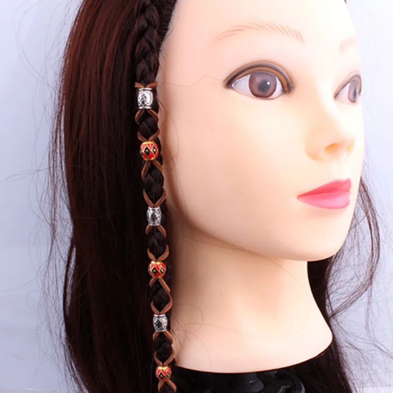 9 шт./компл. коса для волос Dread борода дредлок бусины кольца трубка аксессуары