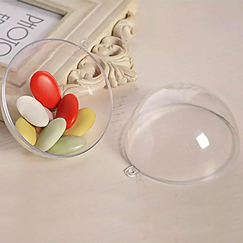 Новинка 5 шт. Прозрачные Шары пластиковая Заполняемая Сфера Рождественские шары