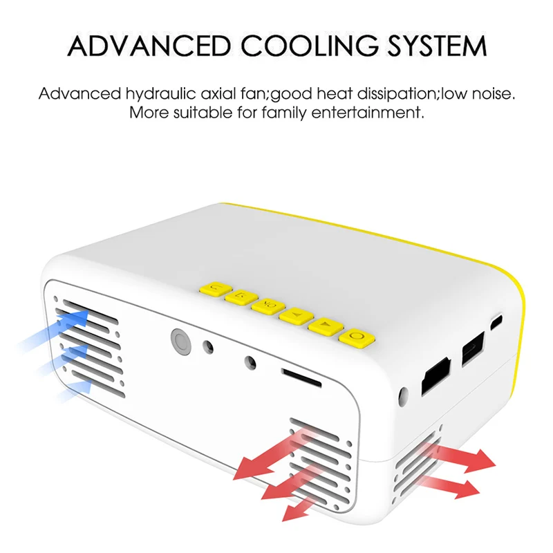 Мини проектор с ЖК дисплеем HDMI домашний медиаплеер высокой четкости для частного