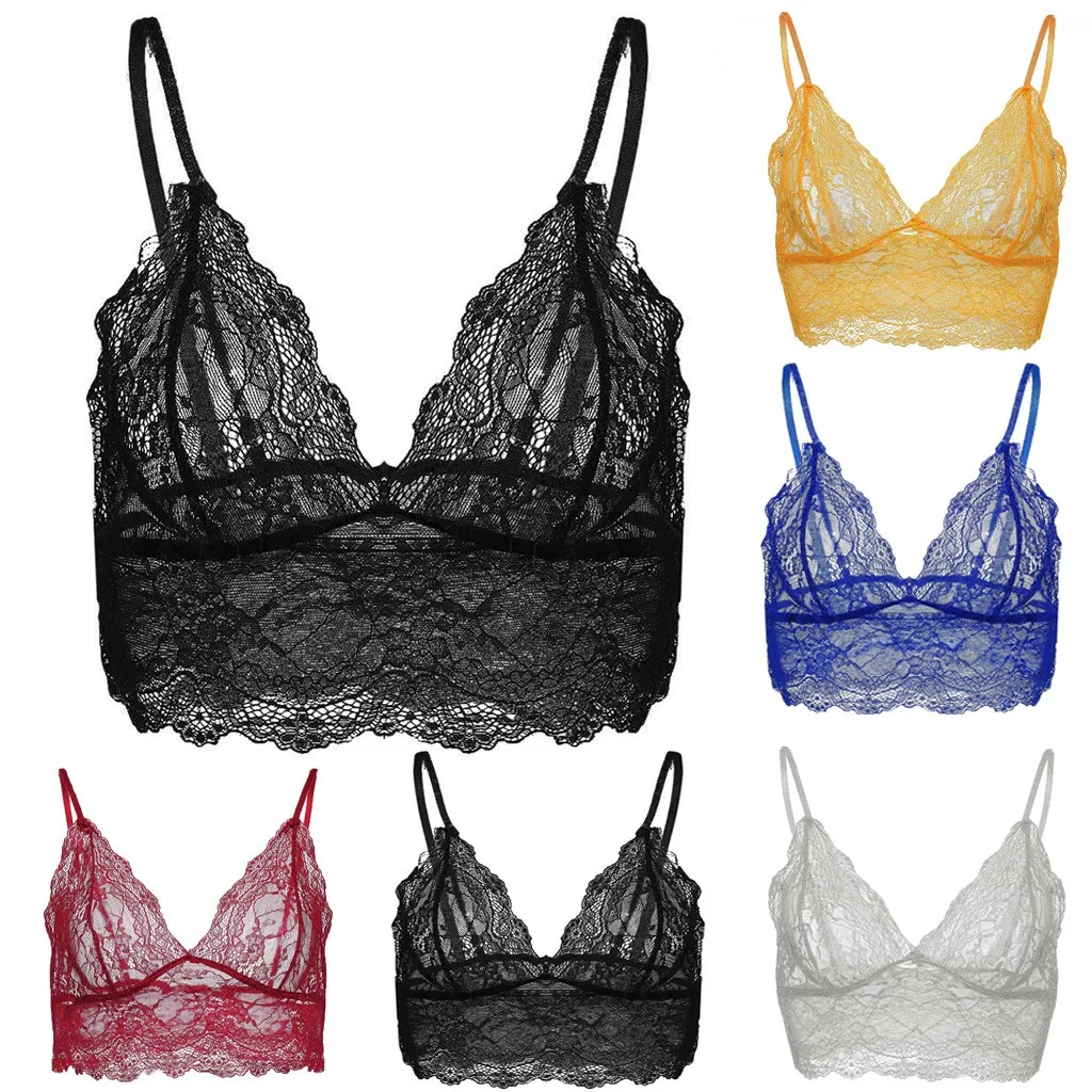 Женский однотонный кружевной бюстгальтер пуш ап размера плюс S 3XL укороченный