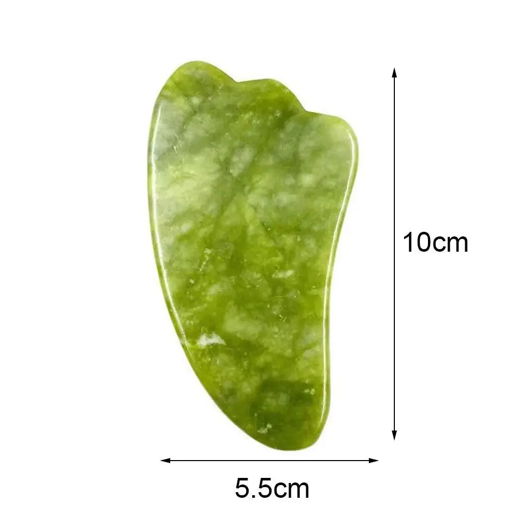 

1pcs Natural Jade Stone Calf horn Guasha Board Massage Therapy Tool Gua Massage Board Massager Sha Scraping Body SPA Care T G4X2