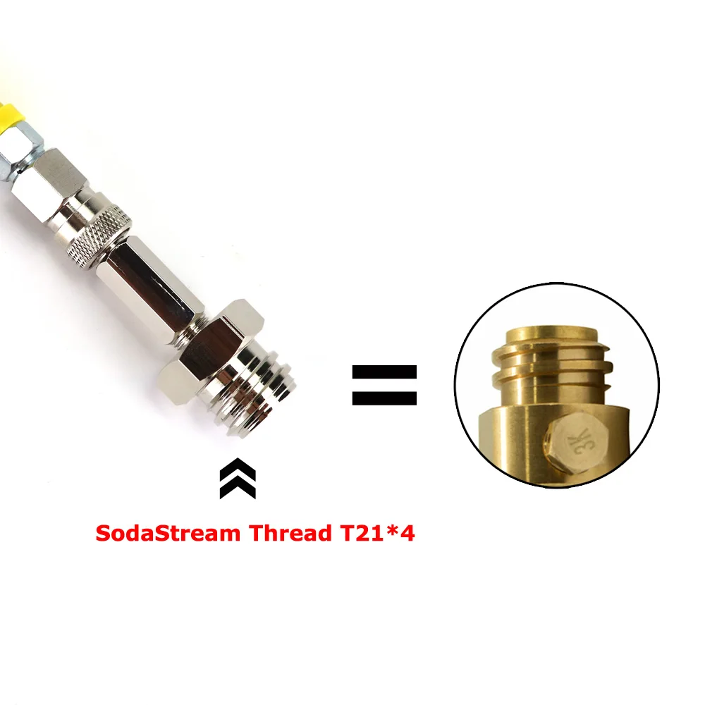 Фото Новый комплект из переходника и шланга SodaStream/Soda Club W21.8-14 или CGA320 с быстроразъемным соединителем №4