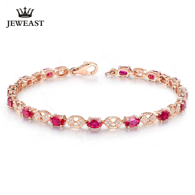 Женский браслет из натурального рубина MLZB тонкий однотонный Браслет чистого