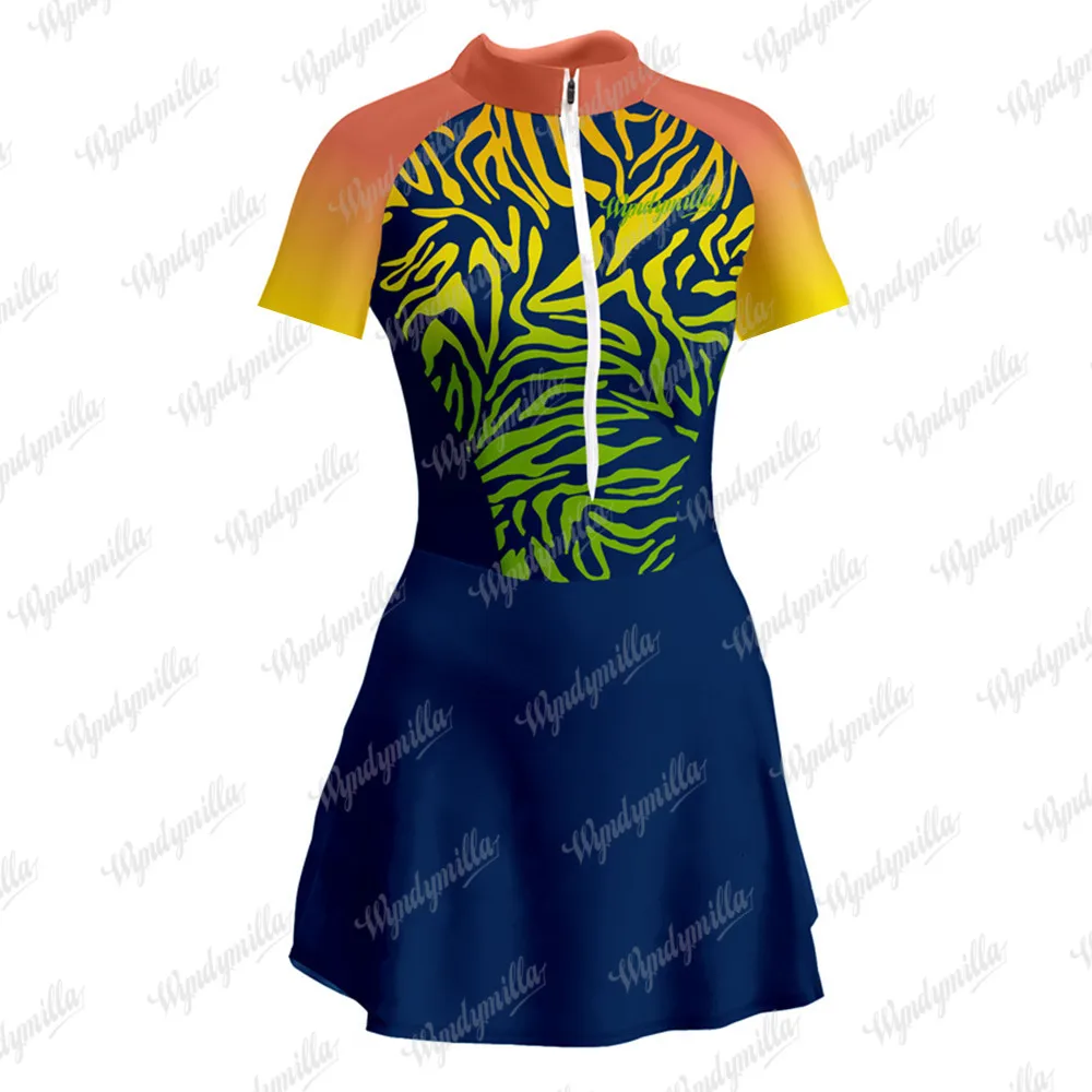 

Wyndymilla Macaquinho Saia Feminino Saia Bike Triathlon Skirt Dress Triathlon Skinsuit Maillot Cycling Ropa CiclismoTeam Set