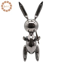 hot newly produced american pop art resin craft koons balloon rabbit figurine statue balloon rabbit elegant gift