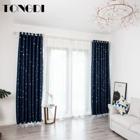 tongdi blackout curtain printing shiny silver elegant snowflake window decoration for home parlour children livingroom bedroom