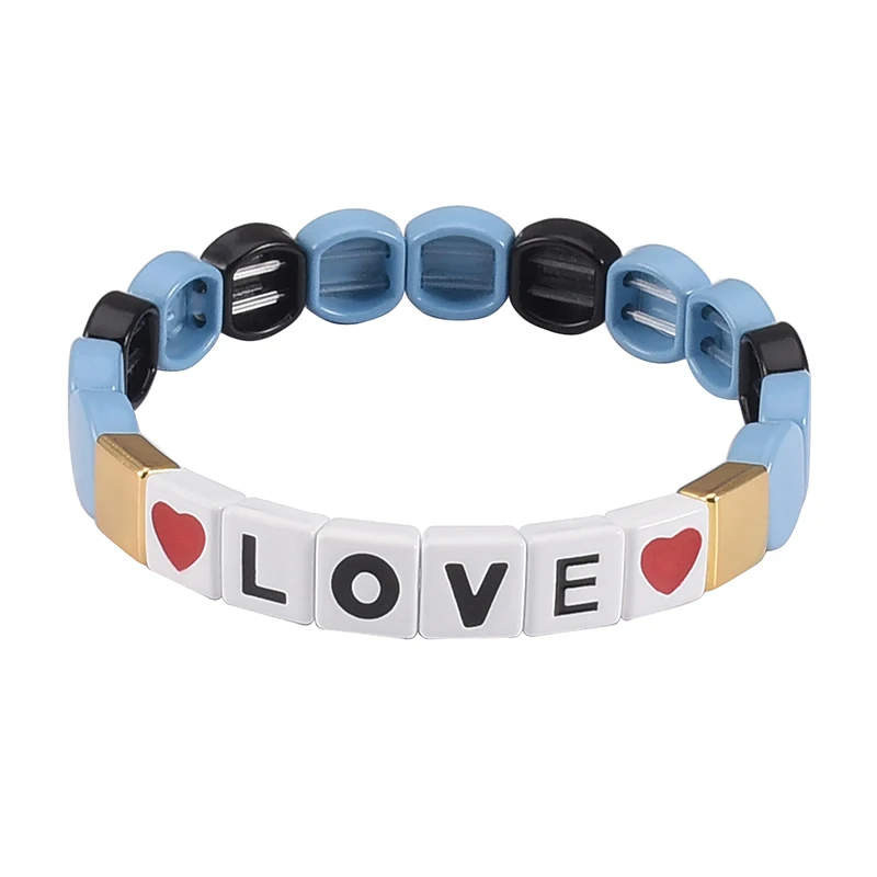 Сотовая плитка бусины браслет подарок на День святого Валентина для нее сердце