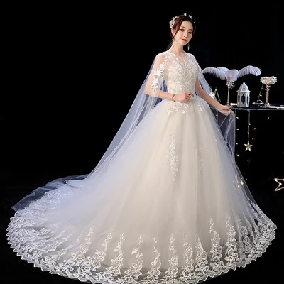 XXN-098 # свадебное платье с вышивкой, кружевное платье с юбкой-годе на шнуровке, большие размеры