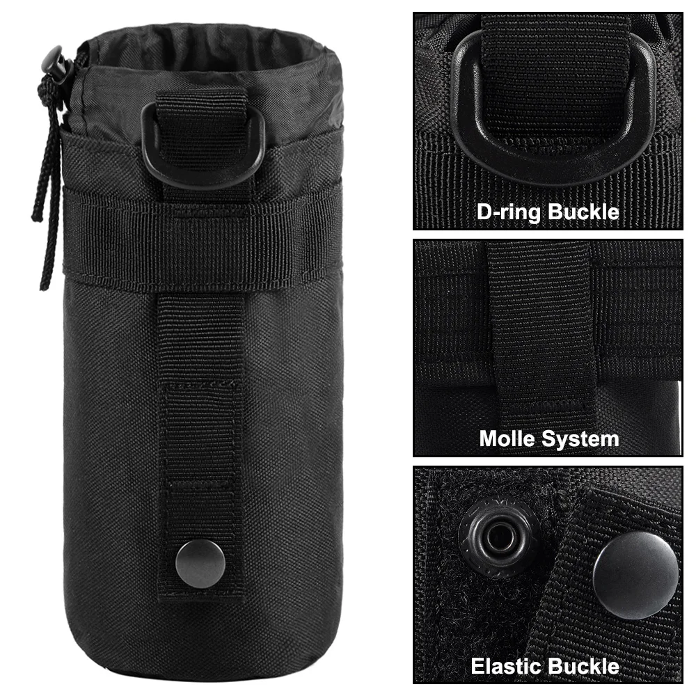 Тактический бутылки воды мешок Складная MOLLE велосипедные для со крепления