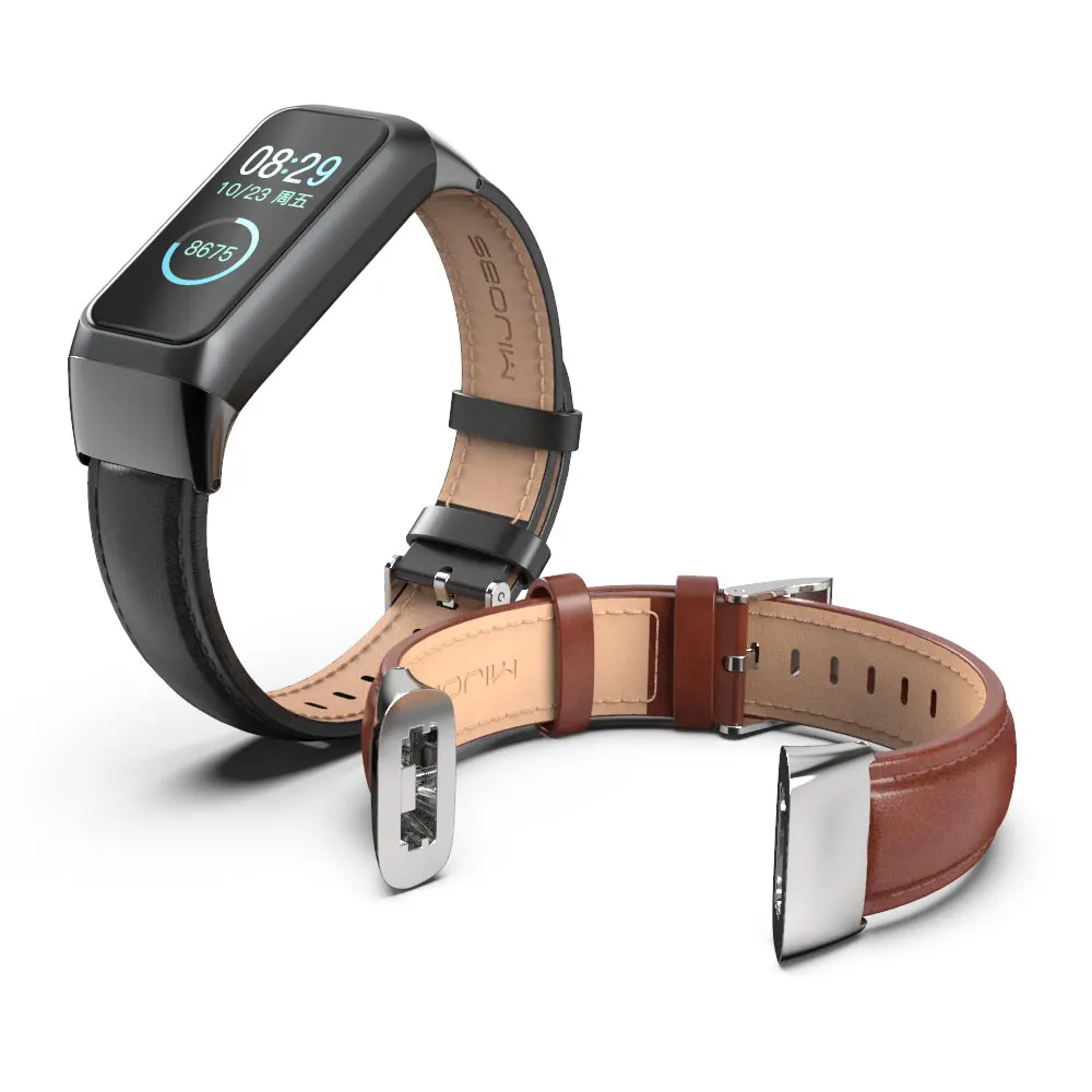 Кожаный ремешок для Huami Amazfit Cor 2 аксессуары браслета часов Midong Band браслеты |