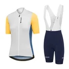 Командный комплект одежды для велоспорта, женская летняя велосипедная одежда с коротким рукавом, одежда для горного велосипеда, комплект с шортами и нагрудником