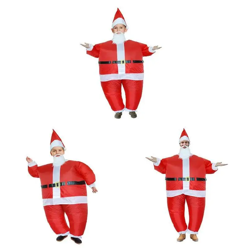 Надувной костюм Санта Клауса Забавный надувной для взрослых косплей