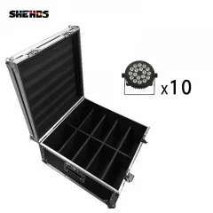 FlightCase with10pcs F светильник чехол с 4/6/8/10 шт. светодиодный Алюминий сплав светодиодный Par 18x18 Вт RGBWA+ UV светильник ing для диско вечерние бар танцевального зала светильник - Цвет: FlightCase with10pcs