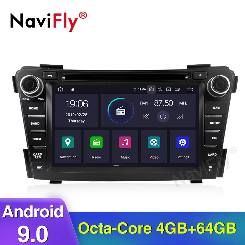 NaviFly Android 9,0 Восьмиядерный PX5 для автомобиля DVD радио плеер HYUNDAI I40 2012- Автомобильный gps навигация Мультимедиа Поддержка Wi-Fi