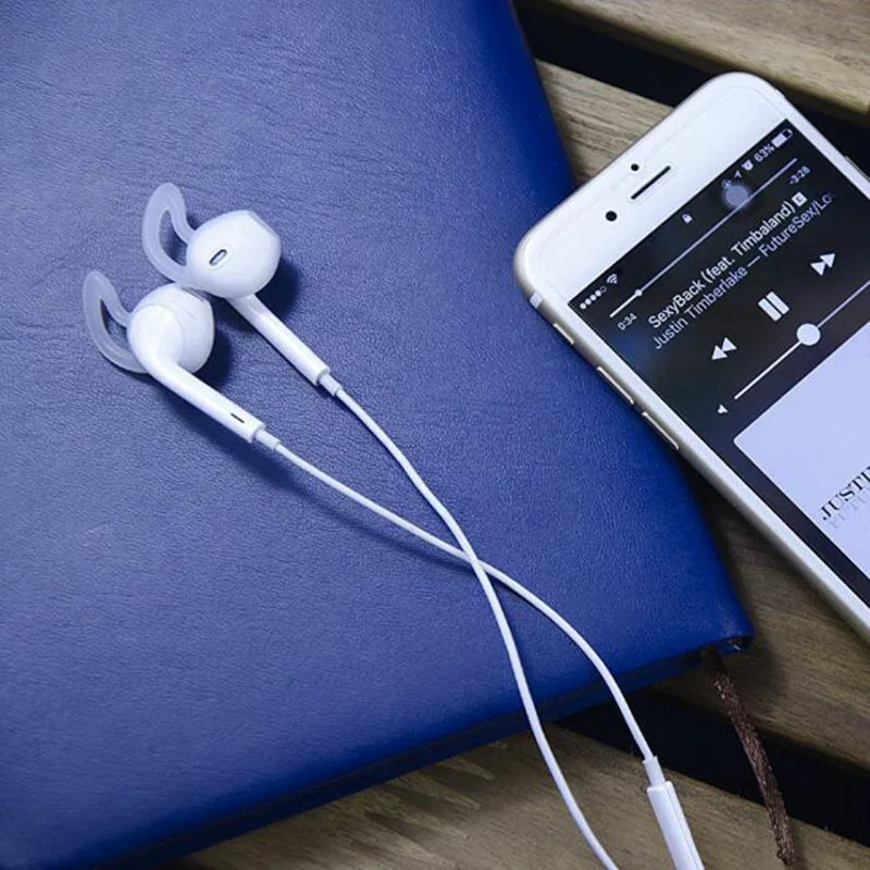 Силиконовый чехол наушники для Apple iphone X 8 7 6 Plus 5 5S SE Earpods наушников подушечку уха