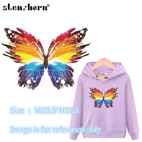 Butterfly-L-06 Нашивки с изображением Микки и Минни, железные нашивки для одежды, термонаклейки для детей, детская одежда, наклейки для глажки - Цвет: Butterfly-L-06