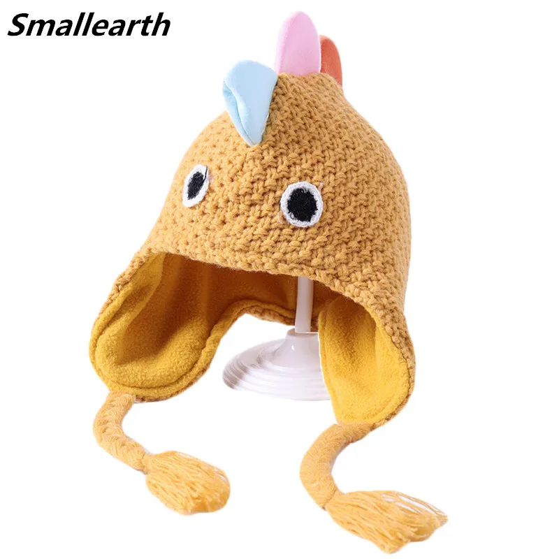 

New Knitted Children Hats Cartoon Dinosaur Beanies Hat Warm Girl Boy Cap Autumn Winter Baby Kids Cute Hat Toddlers Beanie Caps