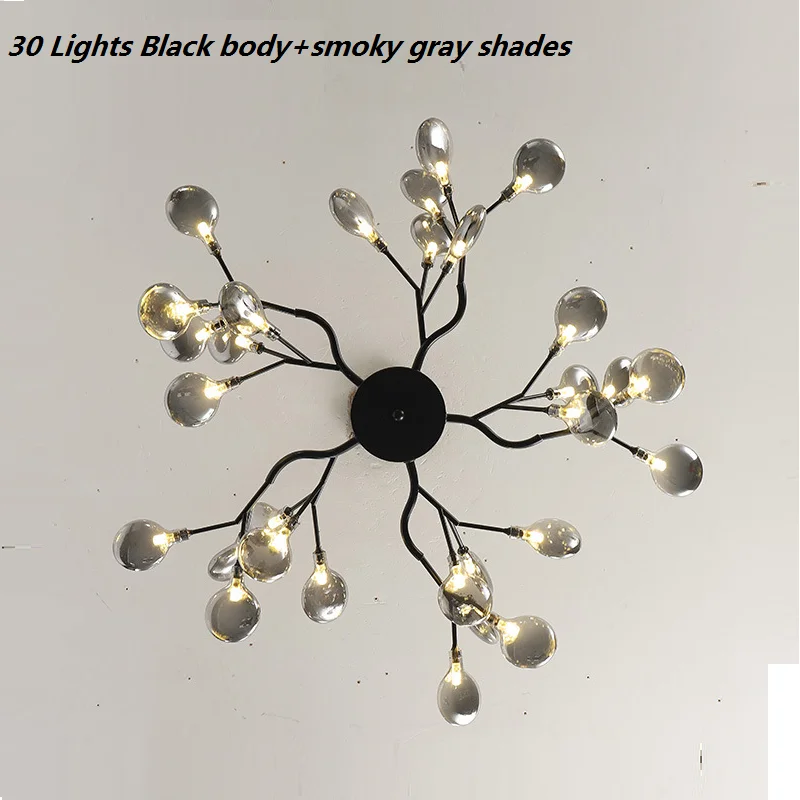 Современный Светлячок светодиодный светильник люстра стильная ветка дерева