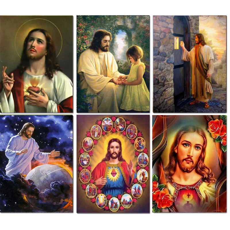 5D DIY алмазная живопись Религия полный набор для рисования с круглыми камнями и