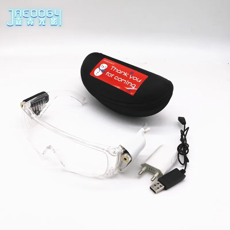 

High Quality Blue Laser Glasses Bar Nightclub Illuminated Performance Props Halloween Fluorescent LED Gloves