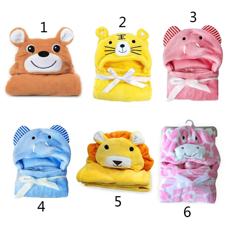 

2021 New Baby Cartoon Animal Hooded Bath Towel Ultra Soft Super Absorbent Thick Bathrobe Cloth Robe Unisex Boys Girls