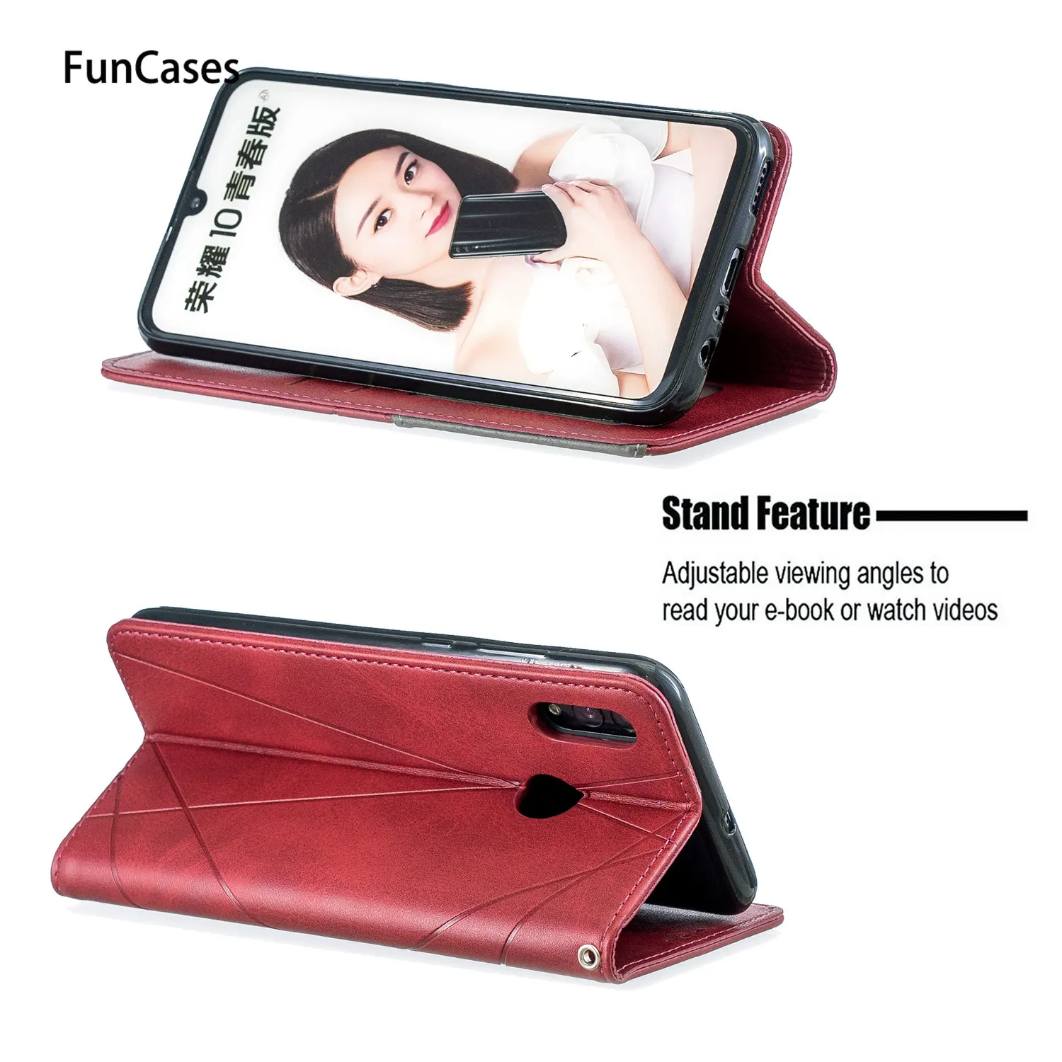 Флип чехол из искусственной кожи флип бумажник для сотового телефона huawei P Smart 2019