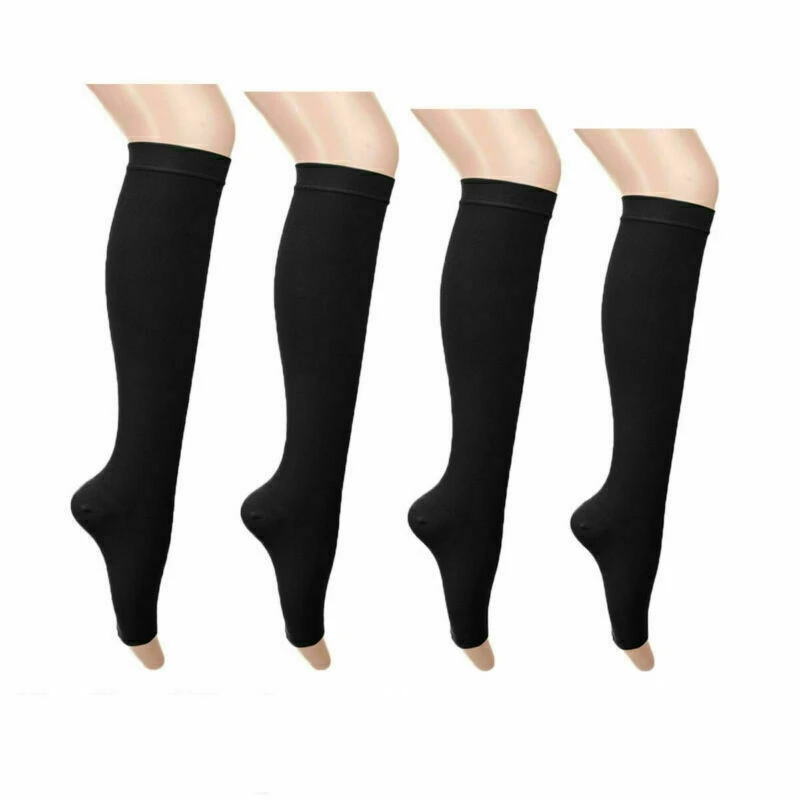 

Compression Socks Unisex Varicose Knee Vein Open Toe Medical Support Stockings