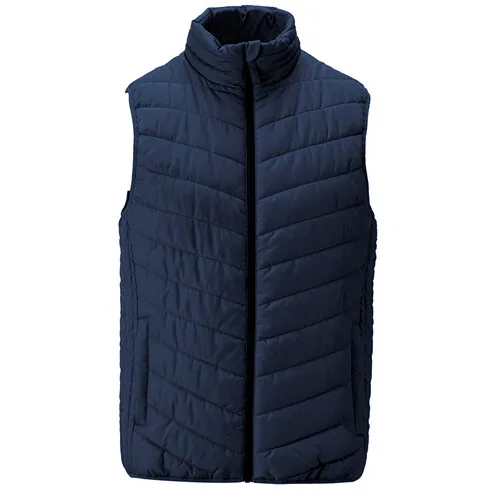 66Blue Giordano мужские куртки со стоячим воротником, без рукавов, стеганая куртка Homme с двойным карманом на молнии, Теплая мужская куртка, 01079724 - Цвет: 66Blue