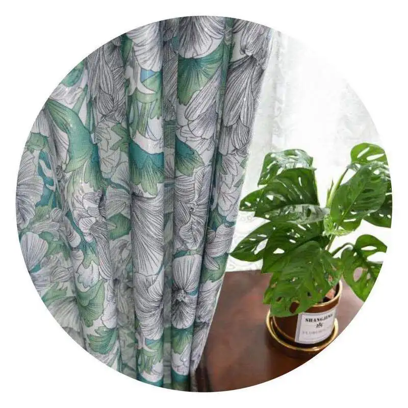 

Modern Curtains for Living Dining Room Bedroom American Country Style Curtains Modern Tulle Printing Fabric Curtains Custom-made