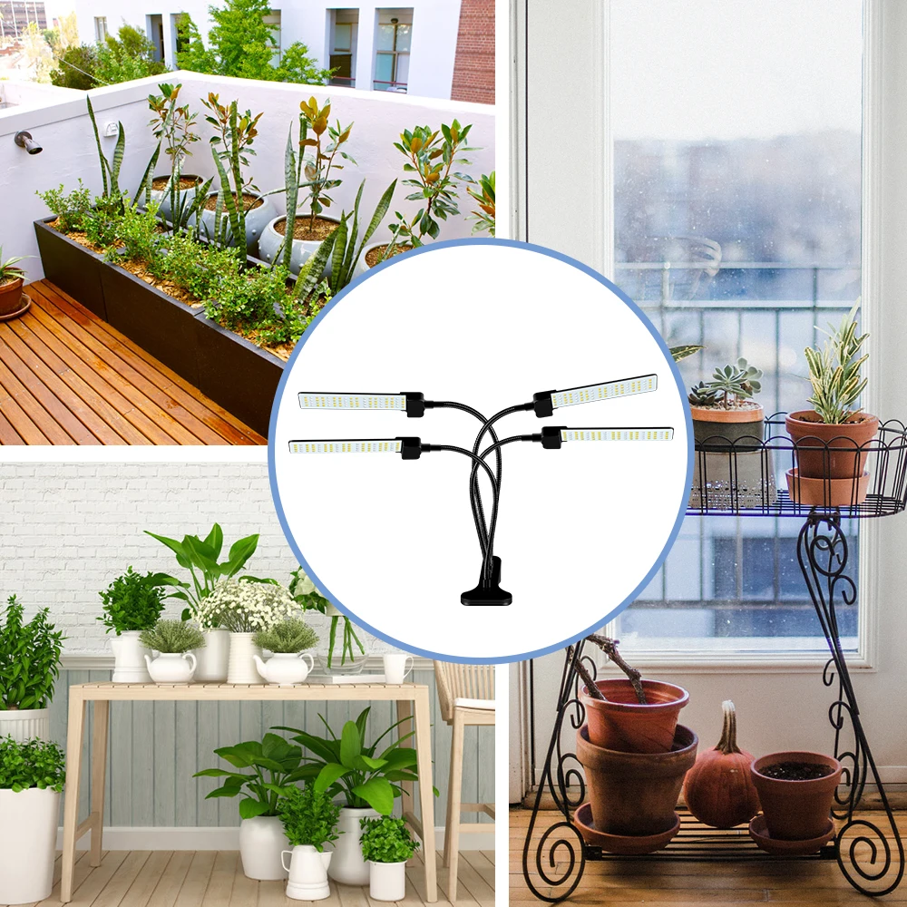 

12V Full Spectrum Plant Light LED Phyto Lamp Grow Bulbs US EU UK Plug Hydroponic Lighting Desktop Clip Fitolampy Grow Tent Box