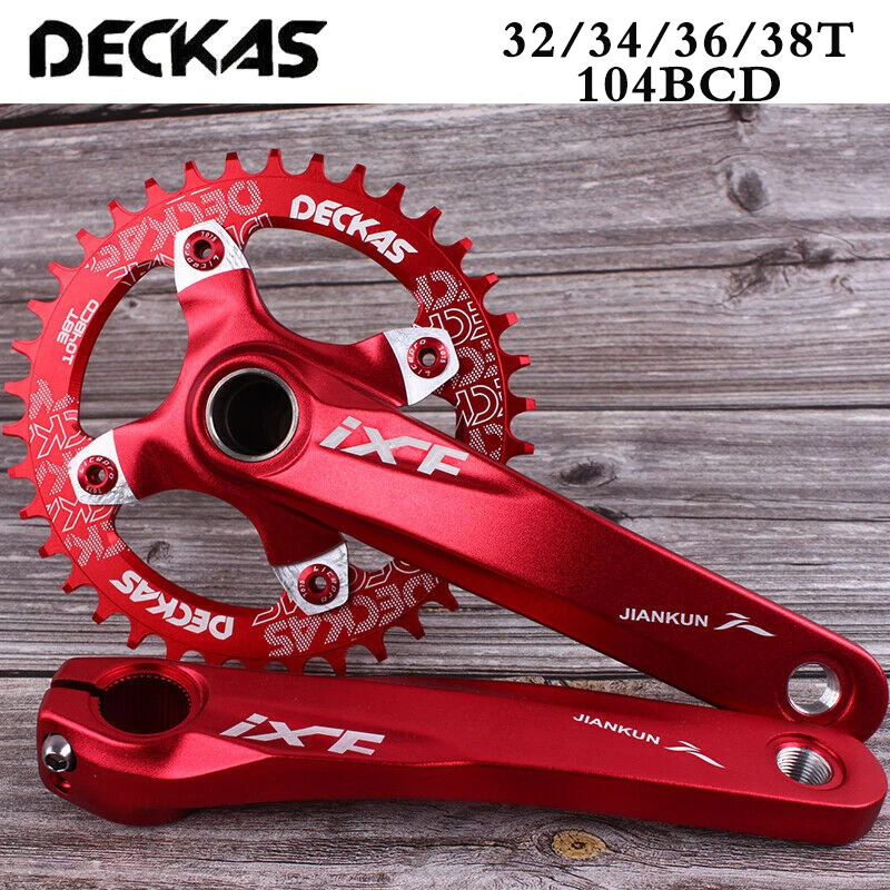 

JIANKUN IXF 104BCD Crankset Ultralight Deckas Narrow Wide Chainring 32T 34T 36T 38T Round Oval Chainring 170mm Crank MTB Part