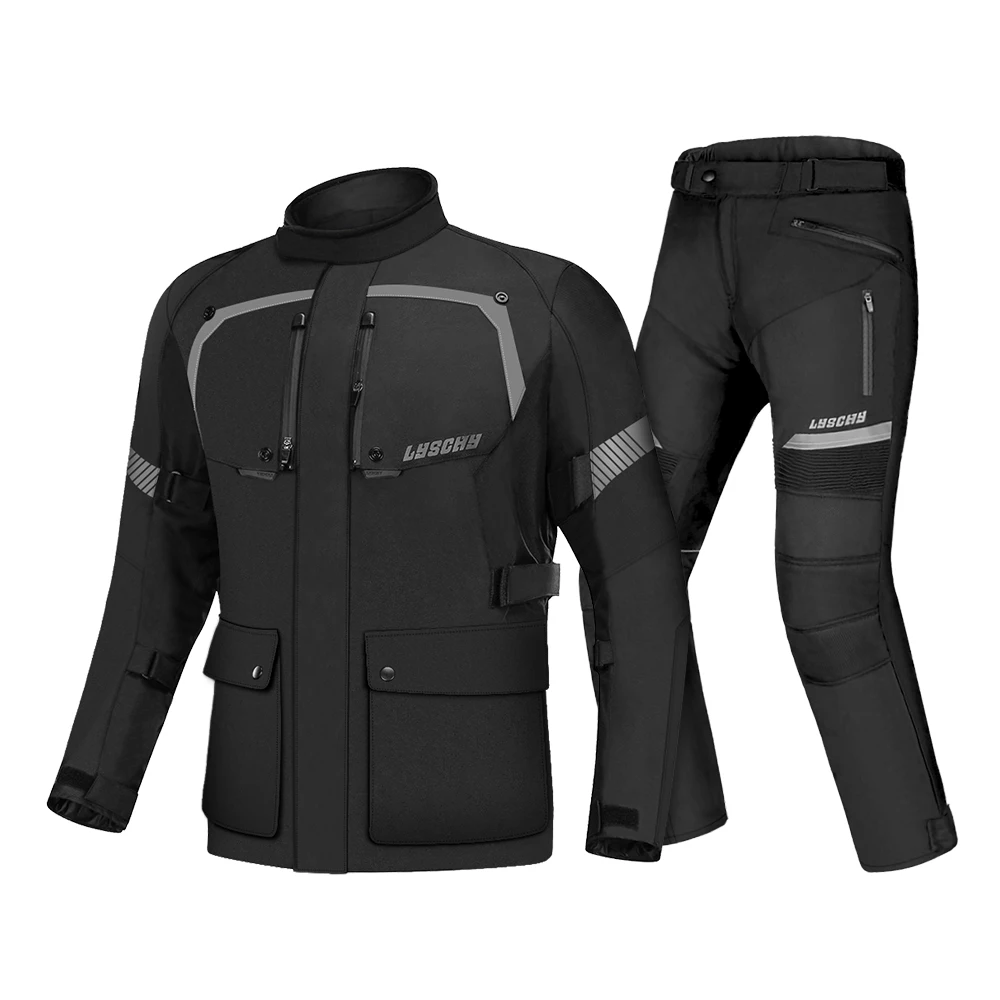 

LYSCHY мотоциклетная куртка съемная внутренняя для 4 сезона с защитой Водонепроницаемая съемная ткань Оксфорд для езды на мотоцикле