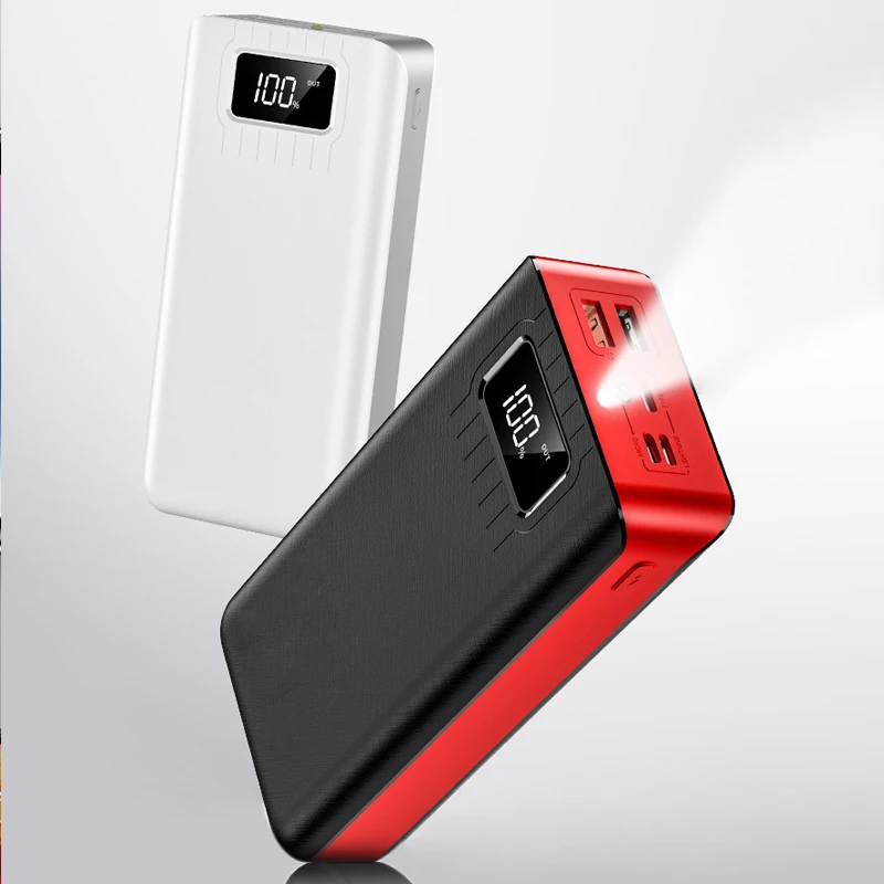 Быстрая Зарядка Power Bank 20000 мАч TypeC Micro USB Powerbank LED Портативный внешний аккумулятор