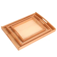 montessori educational wooden toys practical life materialss wooden tray learning educational toys for kids teaching aids f1165h
