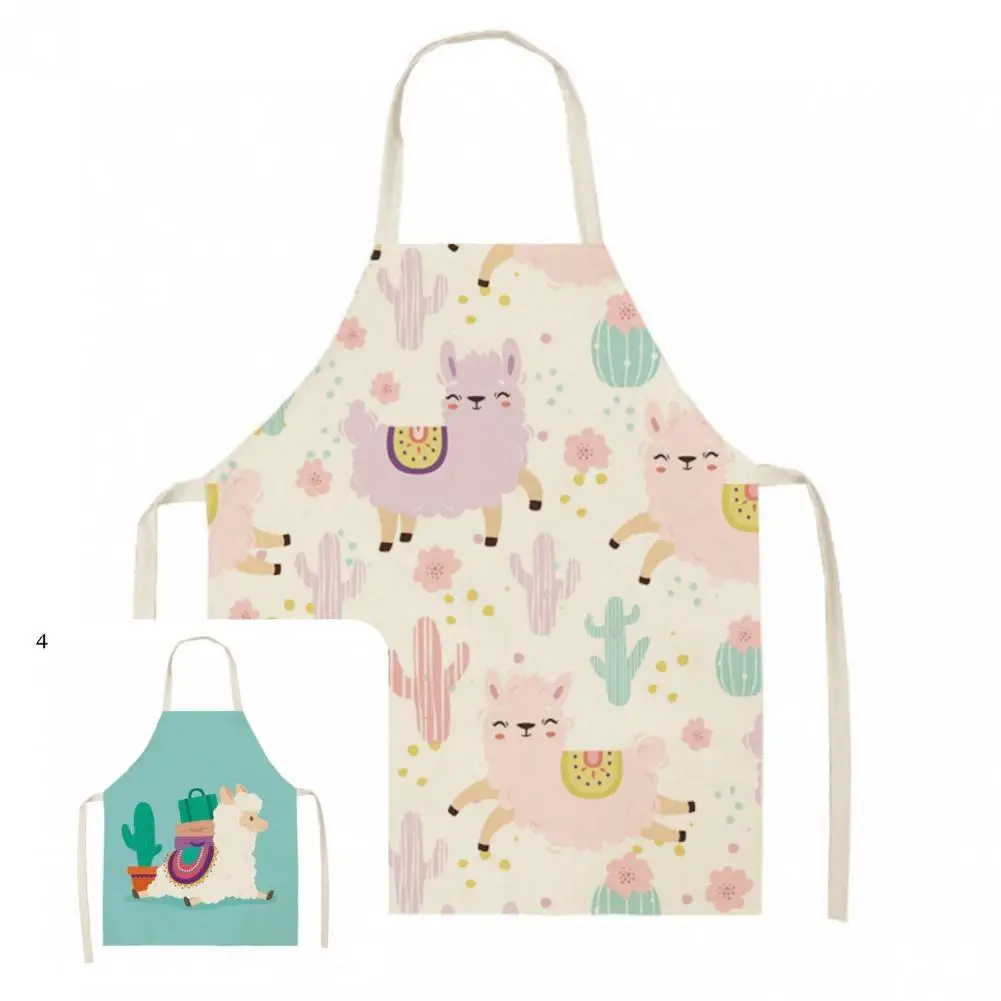 

Bib Apron Clear Printing Apron Cartoon Animal Printed Kitchen Long Bib