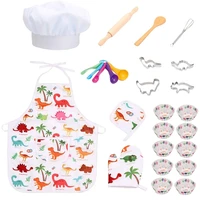 25pcs kids chef costume set outfit cooker appliance bake cute for children
