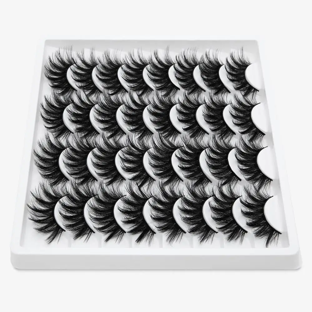 SEXYSHEEP 10 пар 3D Мягкие Накладные ресницы из искусственной норки натуральные