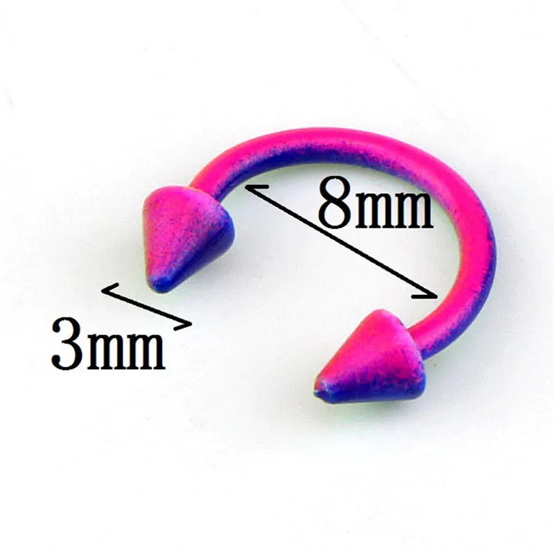 10 шт. модная поддельная перегородка титановое кольцо для носа/губ цветной зажим