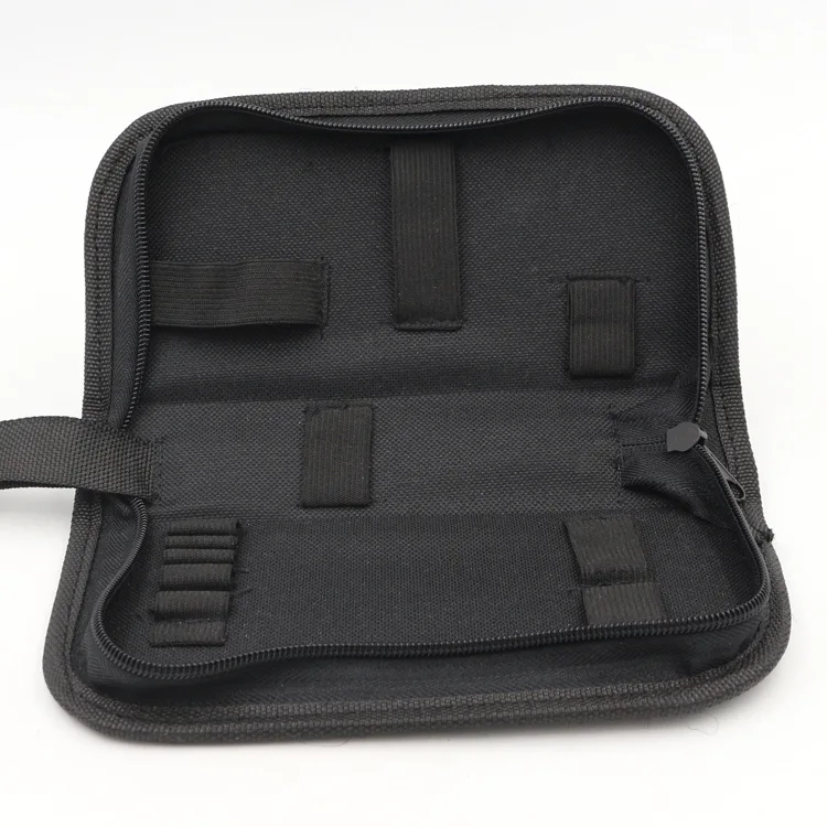 

Black Multi-functional Canvas Watch Repair Portable Tool Bag Zipper Storage 62KD