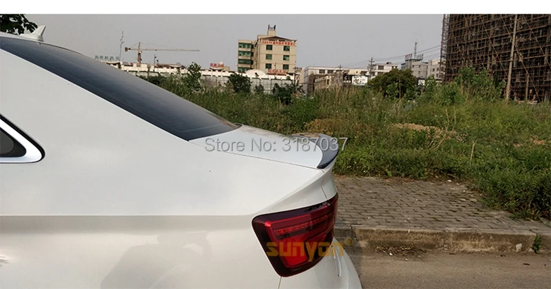 Для Audi A3 S3 Sedan 4 двери 2013-2018 ABS пластиковый Неокрашенный цвет задний спойлер на