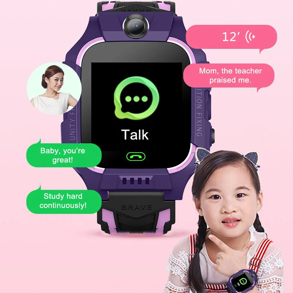 Q19 Детские Смарт-часы 2G sim-карта LBS трекер SOS камера детский мобильный телефон