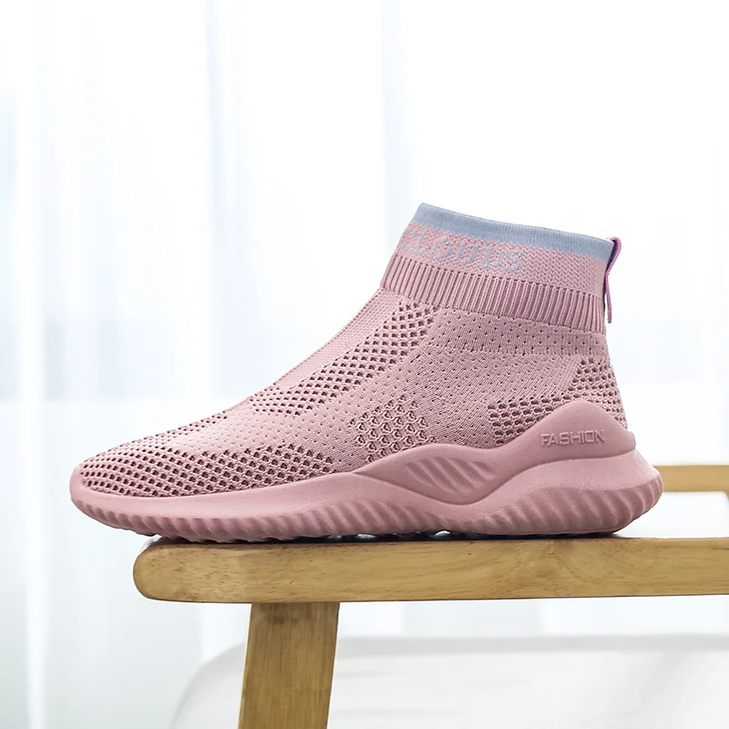 NIKEZI/высокие носки легкая обувь без шнуровки уличные модные прогулочные ботинки