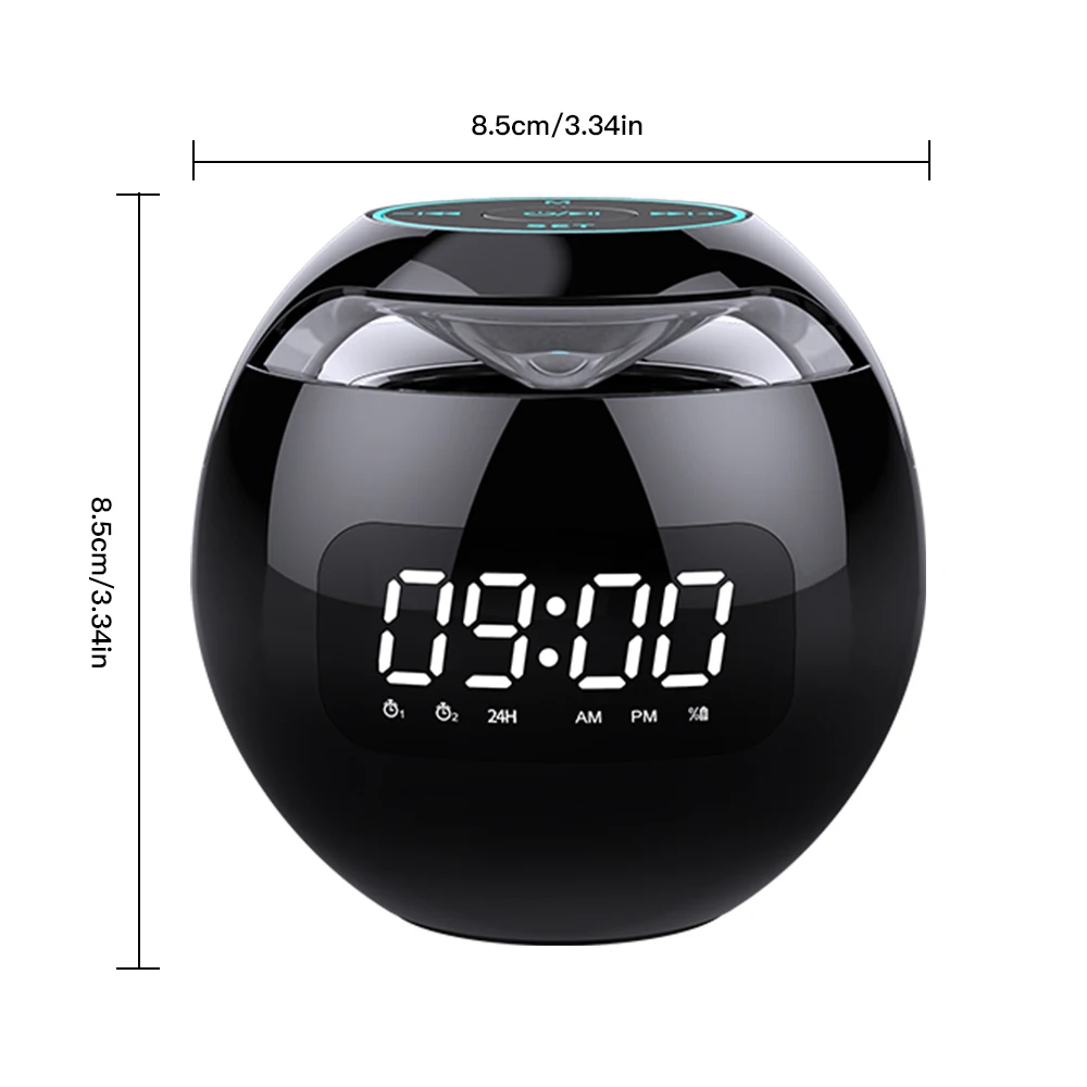 Открытым блютузом Динамик будильник с светодиодный Дисплей Водонепроницаемый