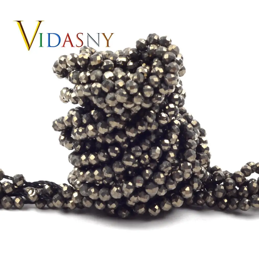 Натуральный Камень Ограненный Пирит драгоценные камни Diy ожерелье аксессуары 2-4 5
