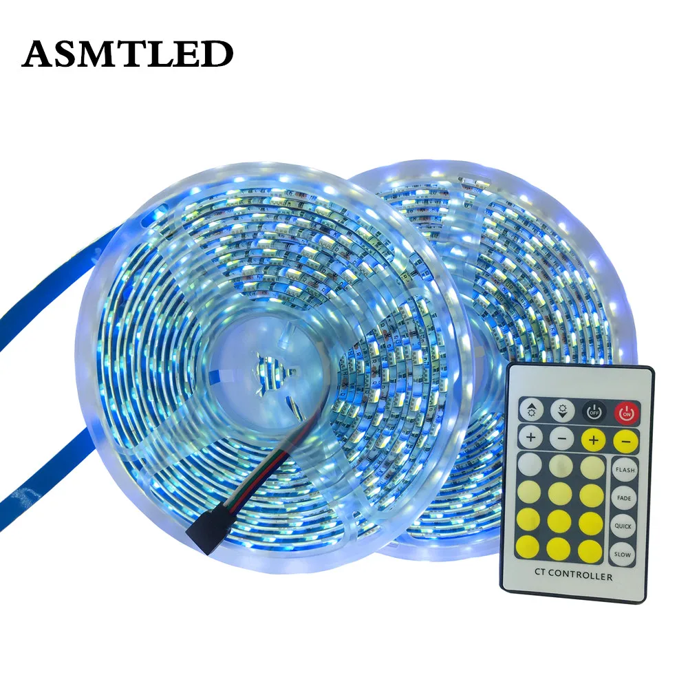 5050 CCT Светодиодная лента 5 м 10 DC12V цветовая температура регулируемая двойная белая