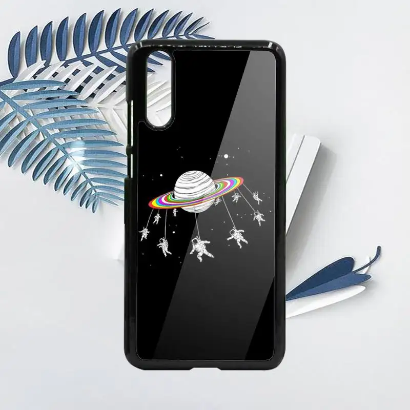 

Space cat universe cartoon starry sky Phone Case PC For Samsung galaxy S note 8 9 20 10 e lite2019 plus pro ultra